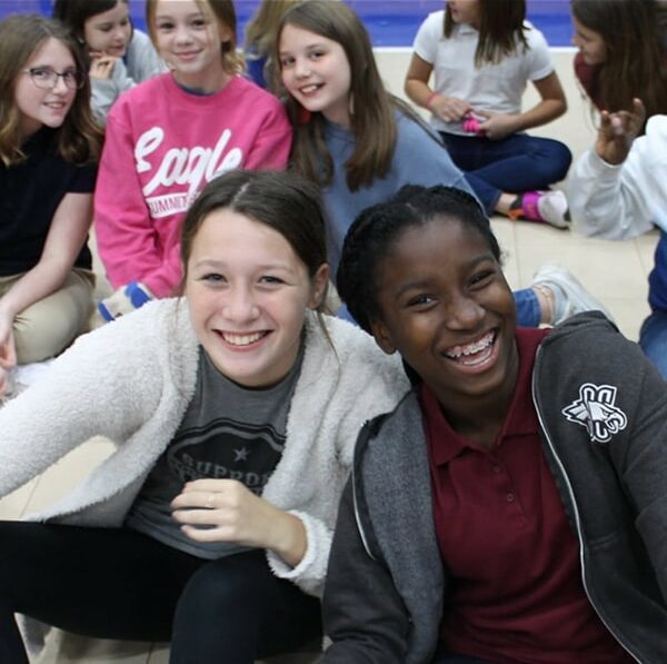 students in gym