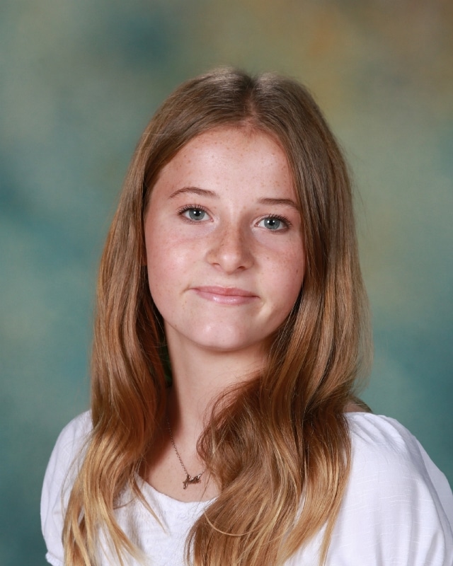 SCA seventh grade student Faith Holt received the Junior High Christian Character Award for the 2022-23 first semester.
