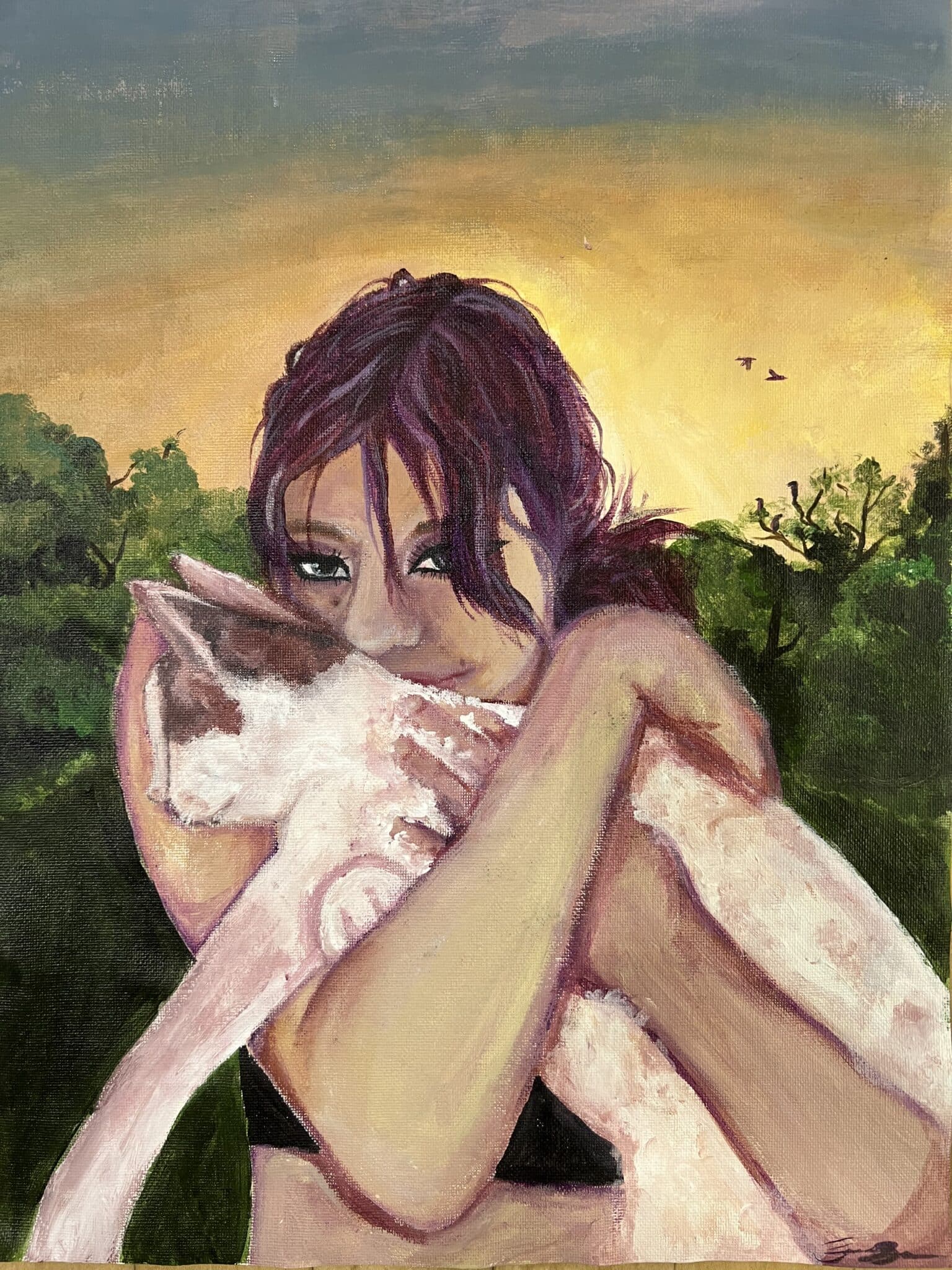 A copy of SCA Junior Charlotte Brownlee’s Missouri Senate District 8 Art Contest winning acrylic painting “A Warm Embrace” will hang in the Senate hallway gallery from March 2023 through February 2024.