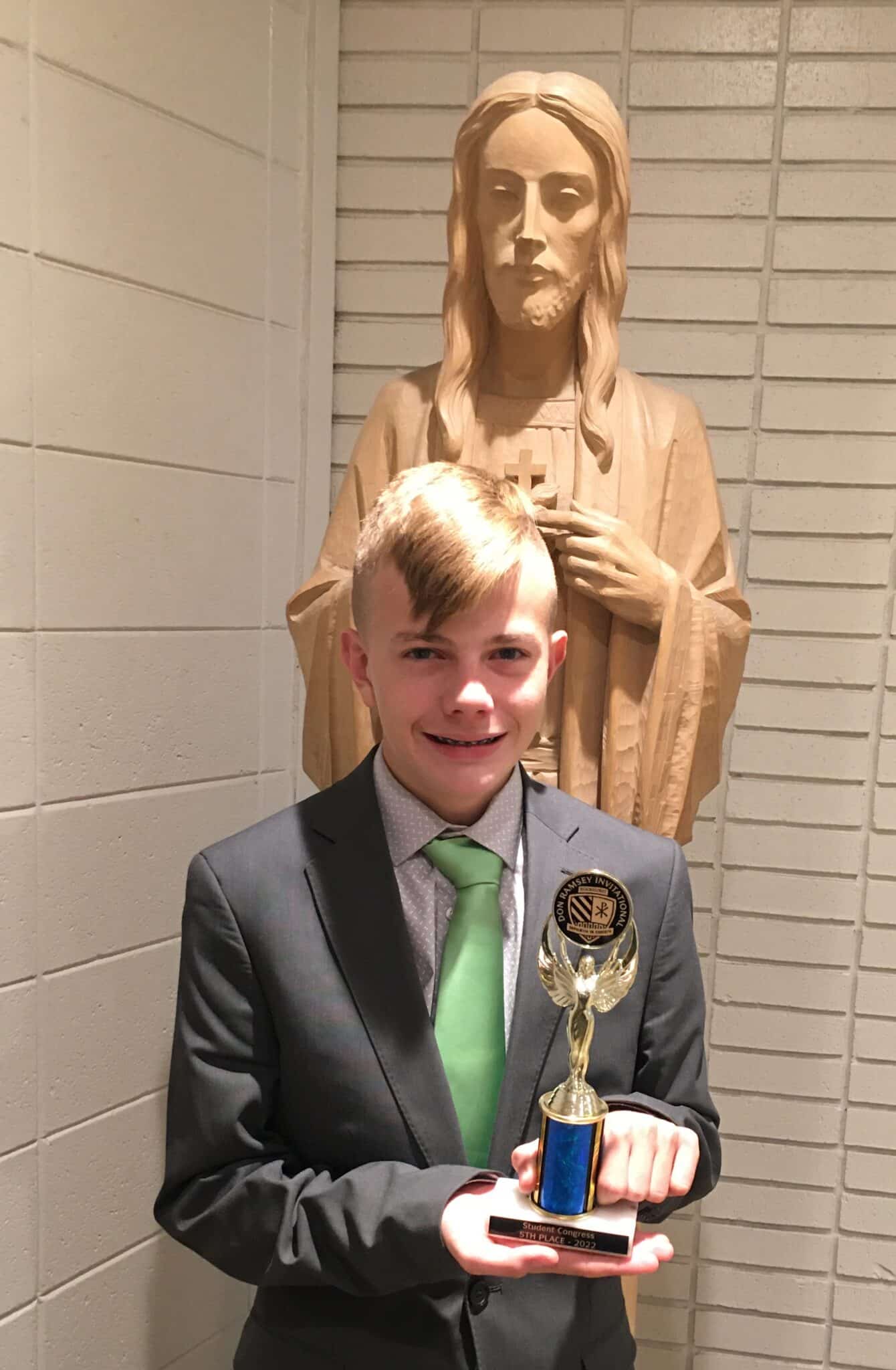 SCA freshman Gavin Boor will compete at the National Speech and Debate Association tournament in Phoenix, Arizona this summer.