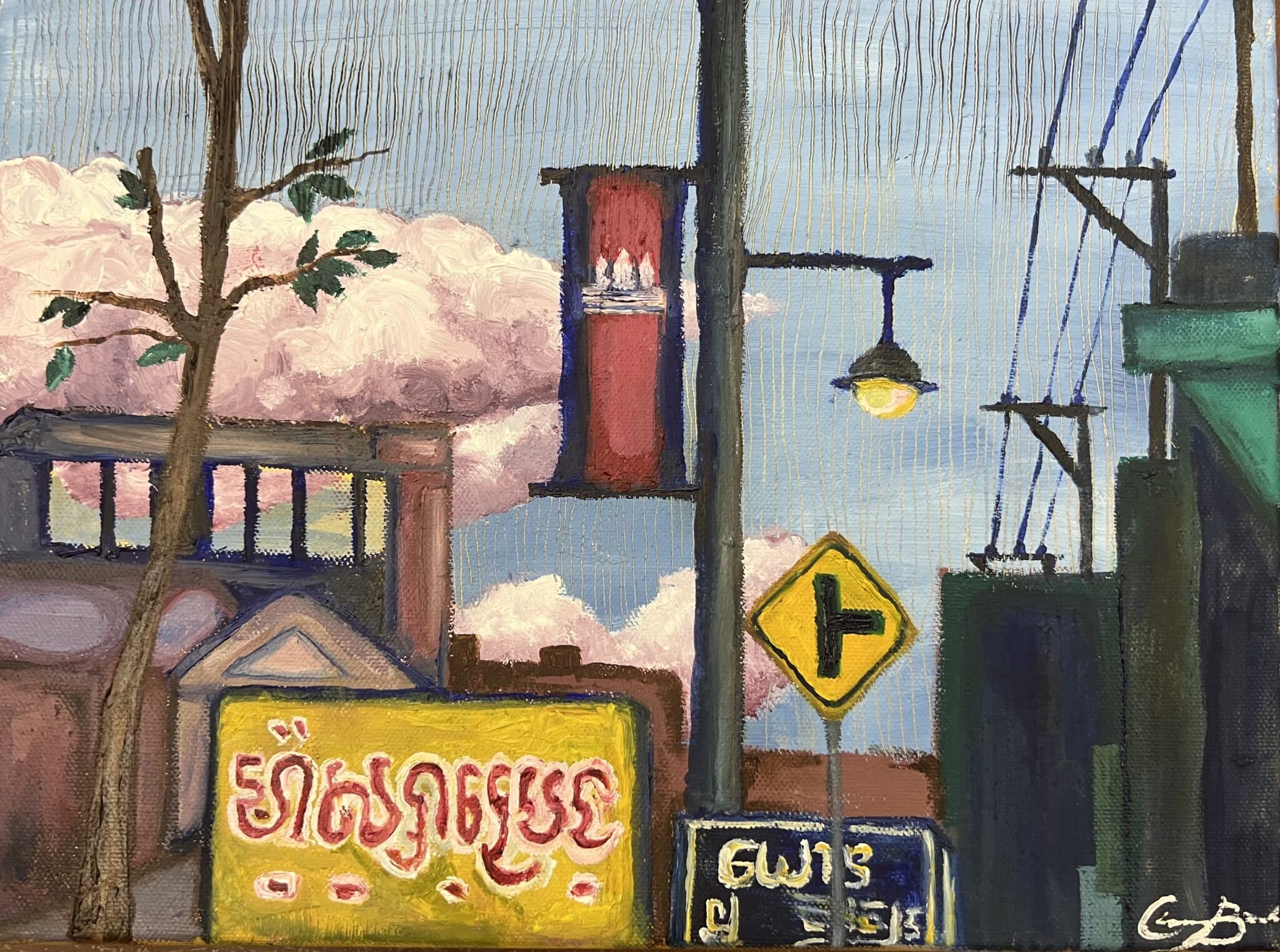 SCA senior Charlotte Brownlee’s piece “Cambodian Dream” received the fourth place honorable mention award in the acrylic/oil painting category at the “Festival of Color” Youth Art Show.
