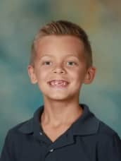 SCA second grade student Kyson Nisely received the Lower Elementary Christian Character Award for the fourth quarter.