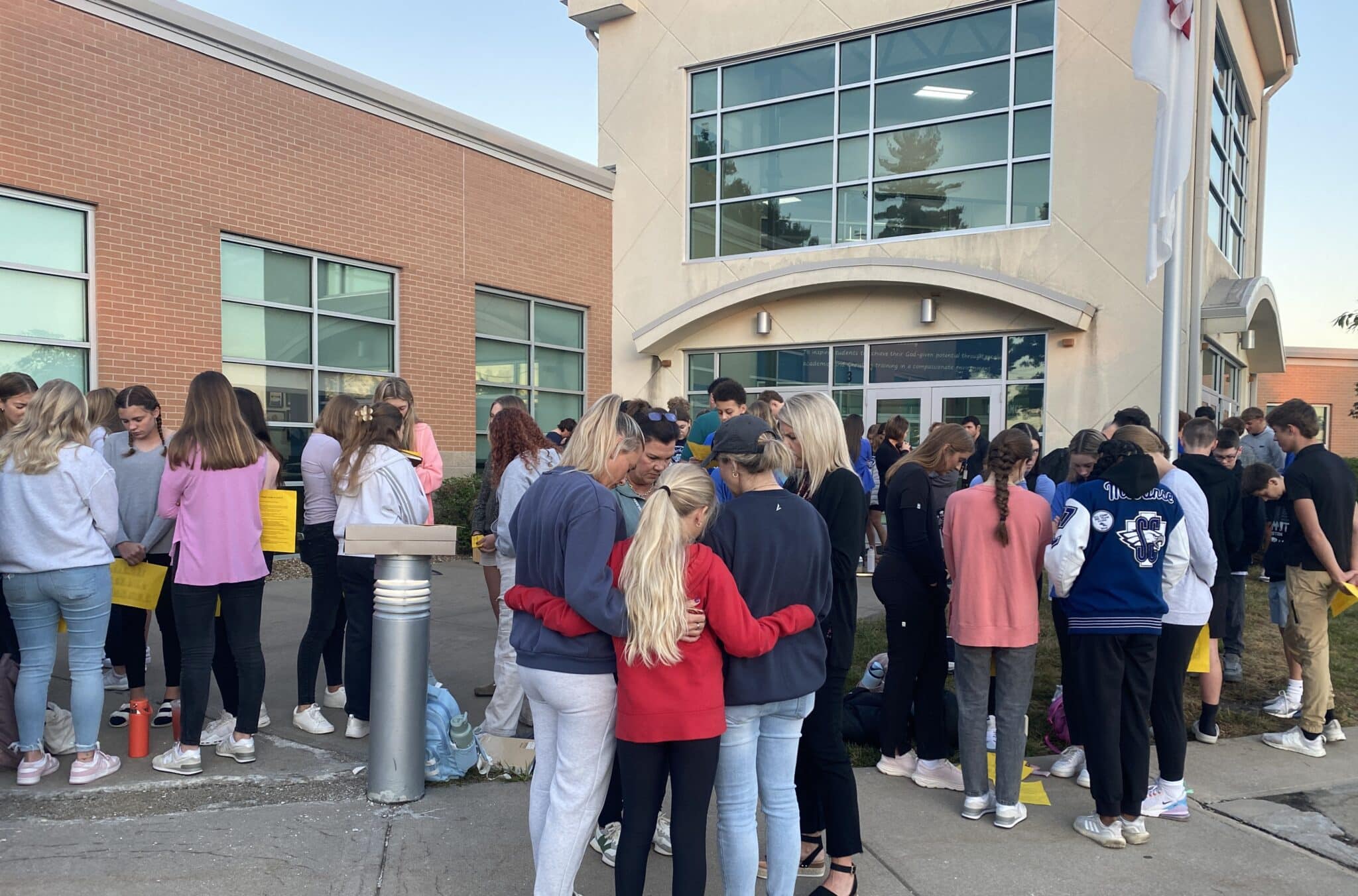 SCA students, teachers, and families met at both SCA Flag Poles to join in the nationwide See You at the Pole. The theme for 2024 SYATP was 1 Timothy 2:1 “I urge you, first of all, to pray”.