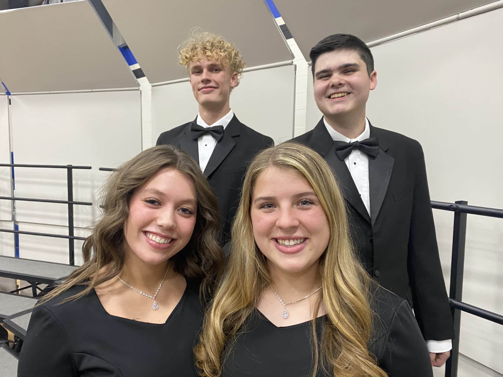 Senior Emma Coats earned a spot in the All-District Mixed Choir. Senior Avery Whitfield earned a spot in the Soprano 1, Soprano 2, Alto 1, Alto 2 (SSAA) Choir. Seniors George Hoelzel and James Lee earned spots in the Tenor 1, Tenor 2, Bass 1, Bass 2 (TTBB) Choir.