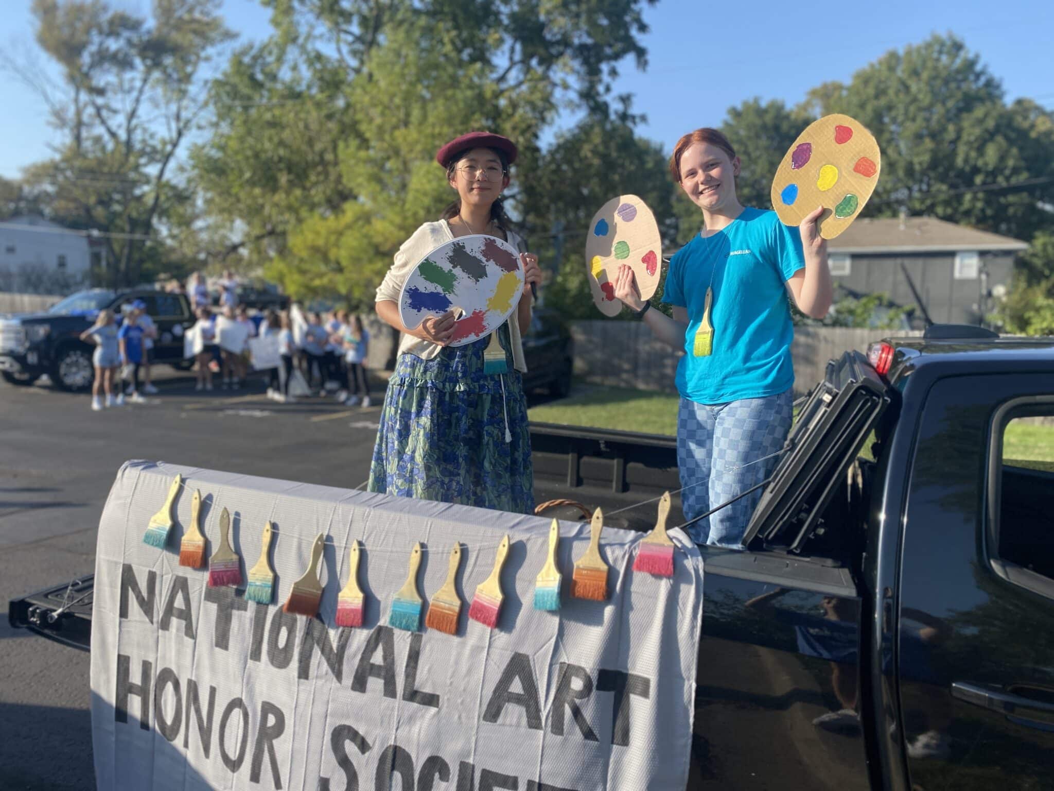 The SCA Fine Arts program was one of many floats featured in the SCA 2024 Homecoming Parade.